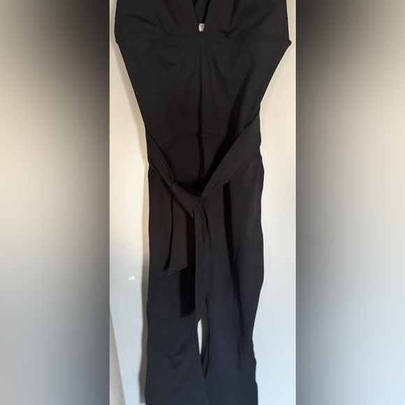 Free People Movement After Hours Plunge Neck jumpsuit with Minj Flare Bottom - Picture 2 of 11